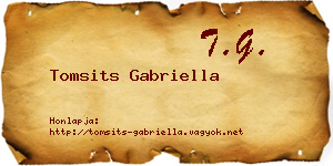 Tomsits Gabriella névjegykártya