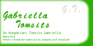 gabriella tomsits business card